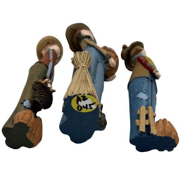 Harvest Blessings RARE Scarecrow Set Folk Art Fall Halloween Thanksgiving Decor - Picture 15 of 15